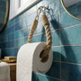 Hanah Home Soporte de papel higiénico Rope001 de madera maciza